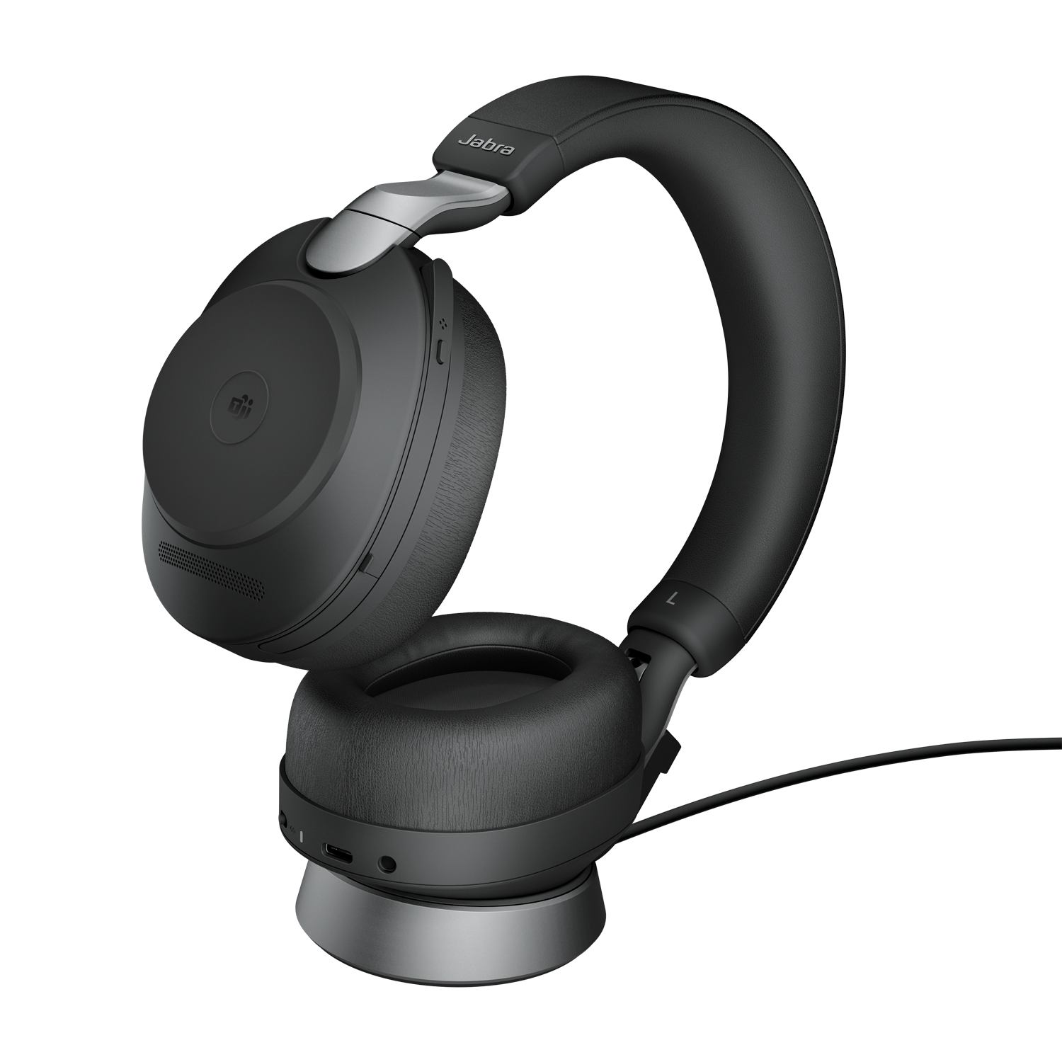 Cuffie Jabra Evolve3 85 Over-Ear Wireless Con ANC Adattiva, 6 Microfoni, 25h Di Chiamata, Certificazione Microsoft Teams, Base Di Ricarica USB-C