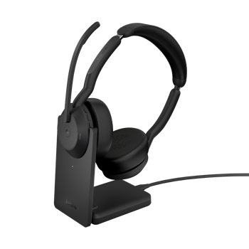  Jabra Evolve 65 MS Wireless Headset, Stereo – Includes Link 370  USB Adapter – Bluetooth Headset with Industry-Leading Wireless Performance,  Advanced Noise-Cancelling Microphone, All Day Battery : Electronics