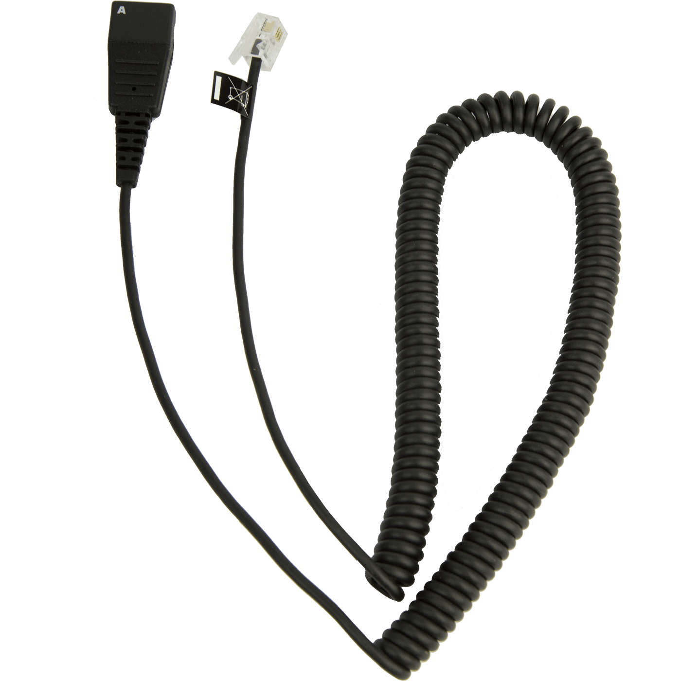 Jabra Cord - QD to Modular RJ extension coiled cord for